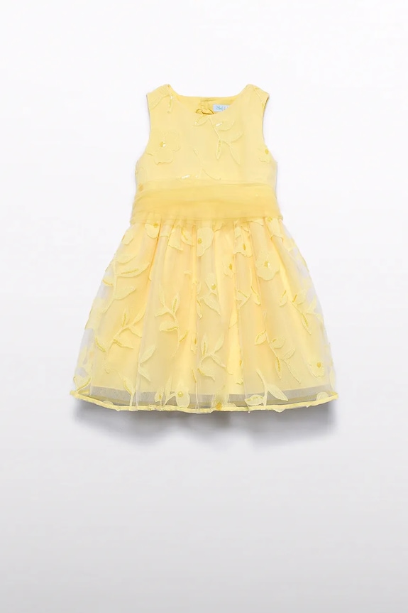 Abel&Lula rochie fete 5042.5.Mini.PPY2 galben SS26