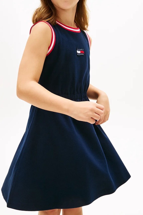 Tommy Hilfiger rochie din bumbac KG0KG09109.104.122.PPY2 bleumarin