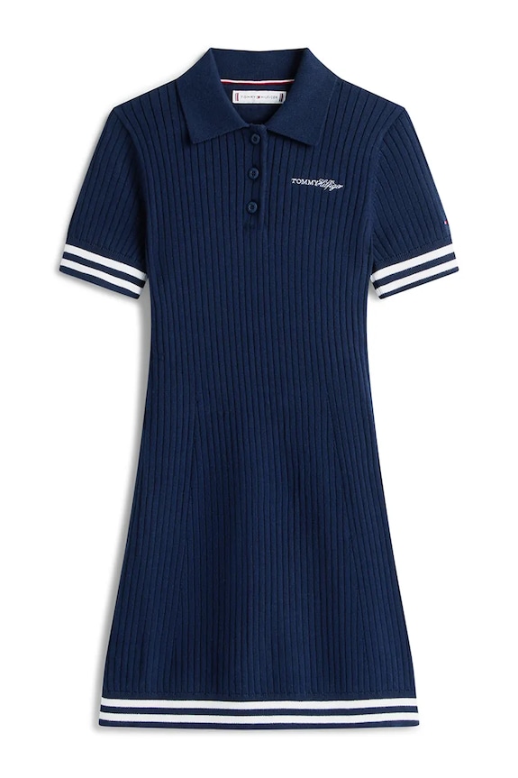Tommy Hilfiger športové šaty bavlnené KG0KG09308.128.176.PPY2 tmavomodrá SS26