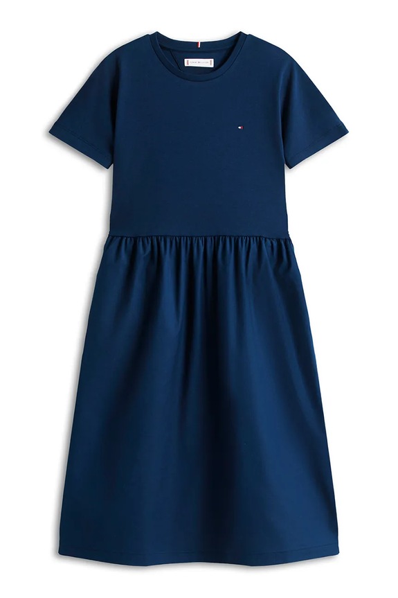Tommy Hilfiger rochie din bumbac KG0KG09528.116.122.PPY2 bleumarin SS26