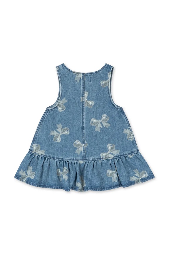 Dievčenské rifľové šaty Konges Sløjd MAGOT FRILL DRESS GOTS KS102921.PPY2 tmavomodrá SS26