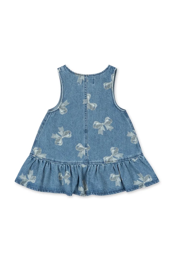 Dievčenské rifľové šaty Konges Sløjd MAGOT FRILL DRESS GOTS KS102921.PPY2 tmavomodrá SS26