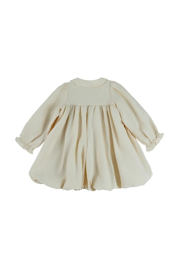 DÍVKA Dětské bavlněné šaty Donsje Nyari Dress 4115200 béžová