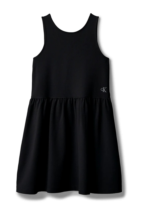 Calvin Klein Jeans rochie din vâscoză LVCKSJH01G.128.176.PPY2 negru SS26