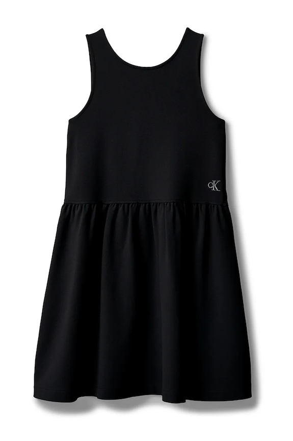 Calvin Klein Jeans rochie din vâscoză LVCKSJH01G.128.176.PPY2 negru SS26