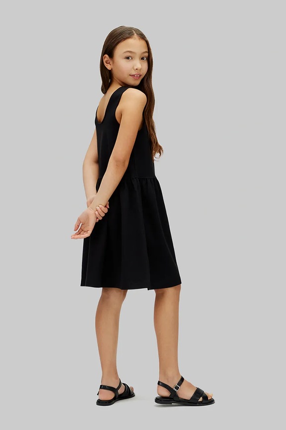 Fete Calvin Klein Jeans rochie din vâscoză LVCKSJH01G.128.176.PPY2 negru