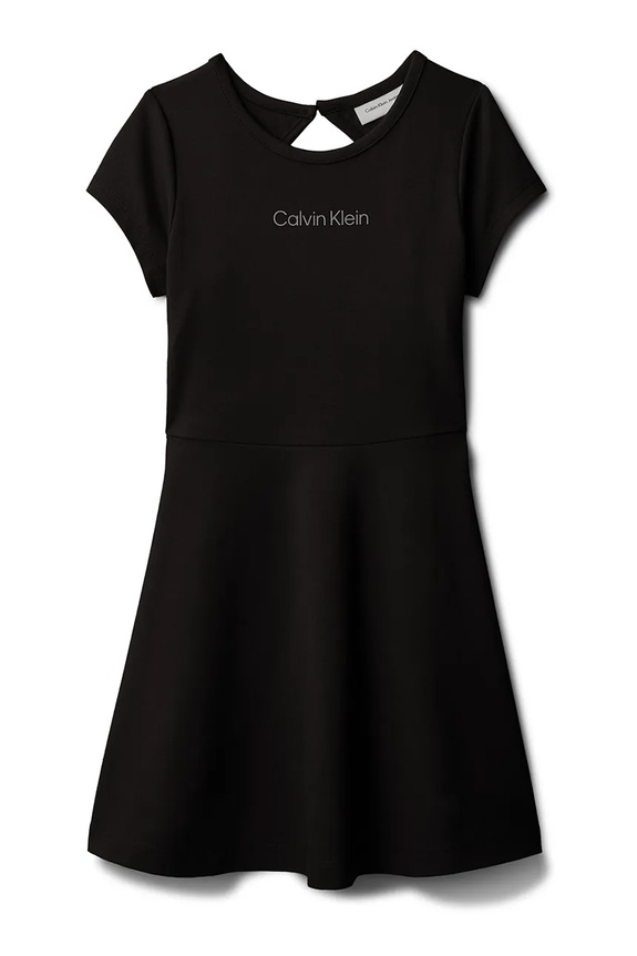 Calvin Klein Jeans sukienka z wiskozą LVCKSJH02G.128.176.PPY2 czarny SS26