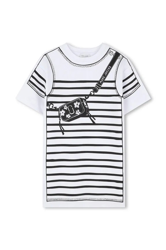 Marc Jacobs sukienka bawełniana dziecięca W60715.102.108 biały SS26
