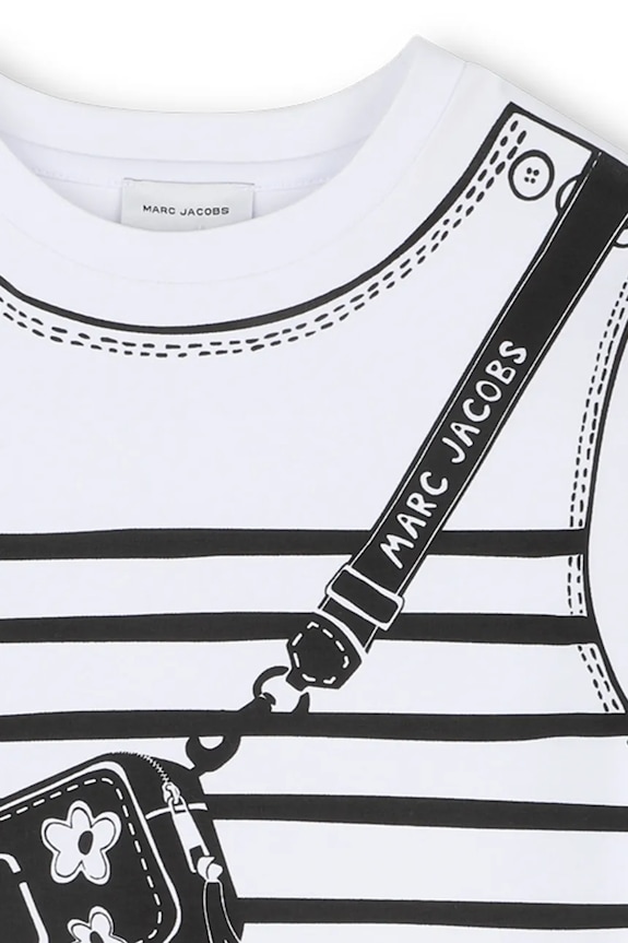 Dječja pamučna haljina Marc Jacobs bijela W60715.114.150