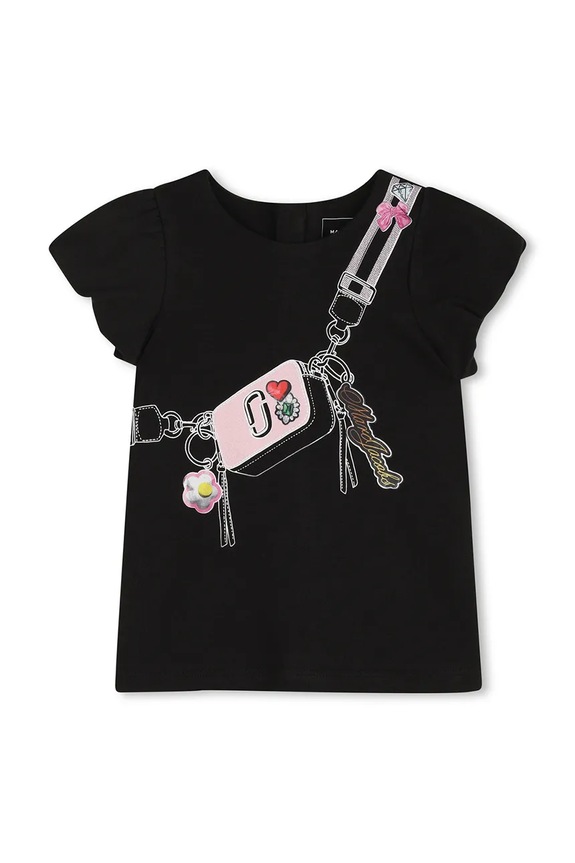 Marc Jacobs sukienka bawełniana dziecięca nadruk czarny W60809.71.81