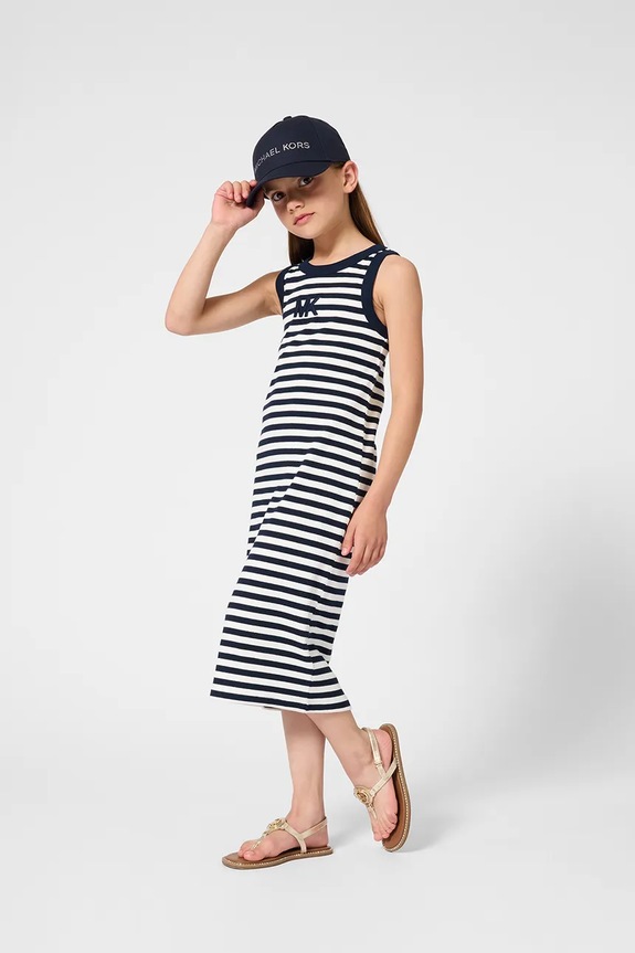 Michael Kors rochie cu bumbac bleumarin R30640.114.150