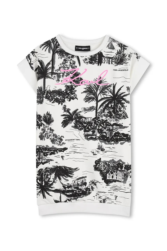 Karl Lagerfeld sukienka bawełniana dziecięca Z31156.86.108 czarny SS26