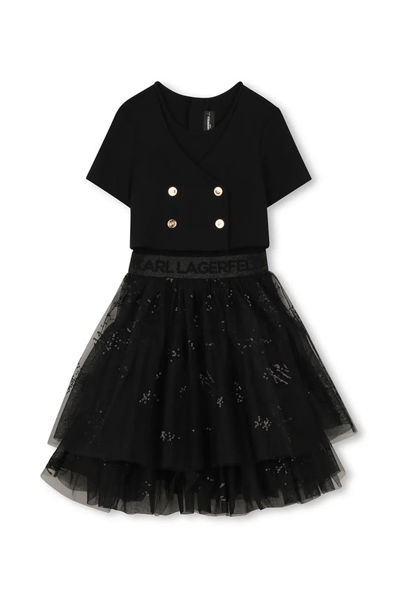 Karl Lagerfeld sukienka dziecięca Z31142.156.162 czarny SS26
