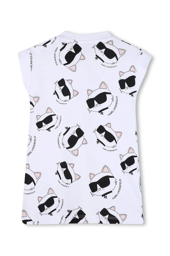 Βρεφικό βαμβακερό φόρεμα Karl Lagerfeld Z31260.71.81 λευκό SS26