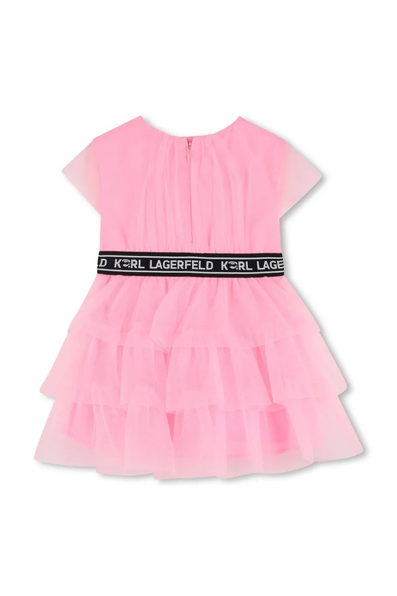 Παιδικό φόρεμα Karl Lagerfeld Z31059.86.108 ροζ SS26