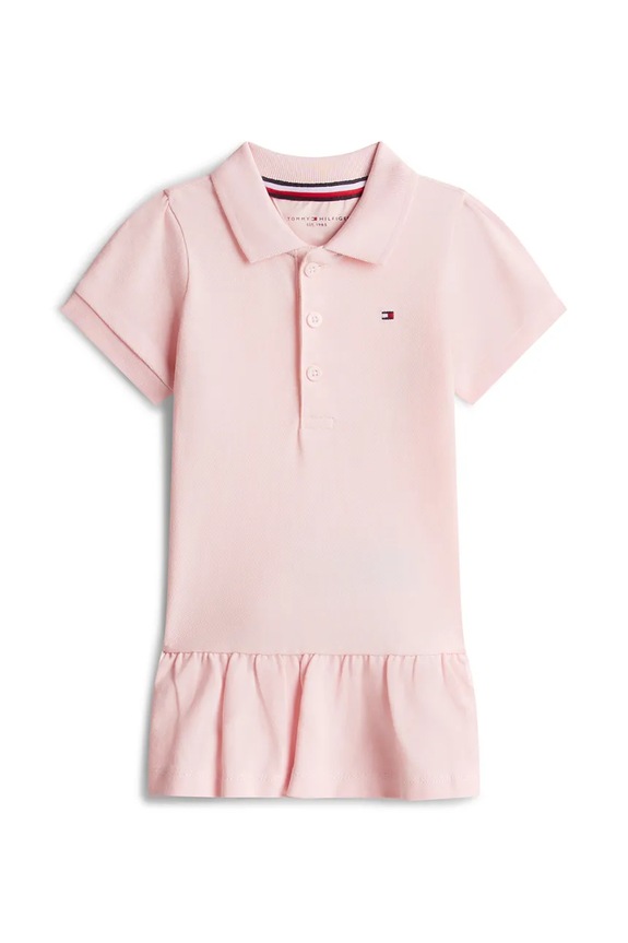 Tommy Hilfiger rochie de vară din bumbac roz KN0KN02356.PPY2
