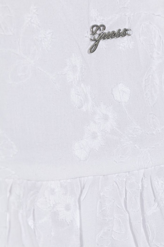 Dievča Guess šaty s rozšíreným strihom bavlnené A6GK05.WH710.PPY2.M biela