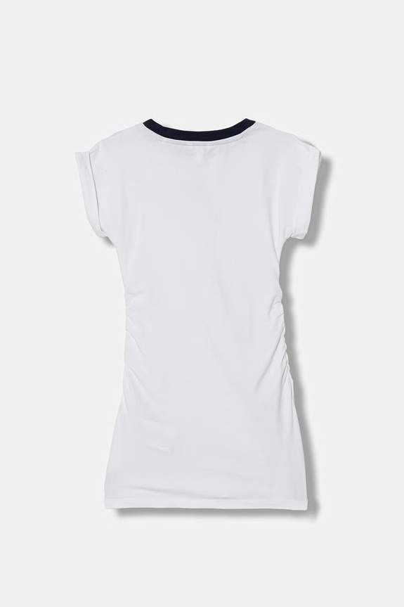 Guess letné šaty bavlnené s elastanom J6GK03.J1314.PPY2.M biela SS26