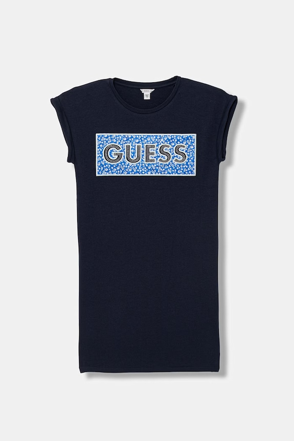 Dívčí šaty Guess mini námořnická modř J6GK05.KAE24.PPY2.M