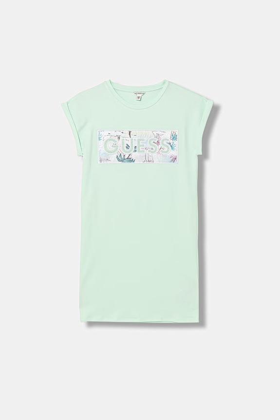Dívčí šaty Guess mini zelená J6GK05.KAE24.PPY2.M