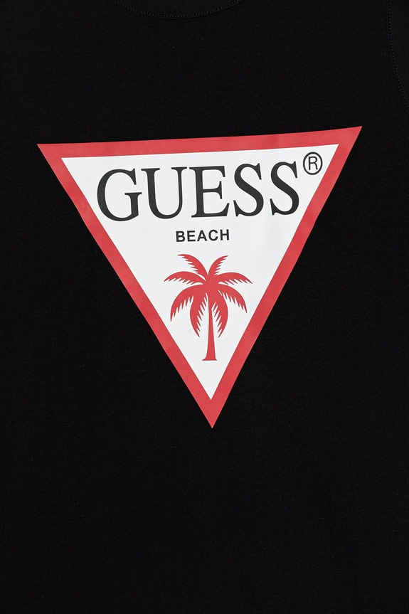 Κοριτσίστικα Παιδικό βαμβακερό φόρεμα Guess J6GK25.JA914.PPY2.M μαύρο