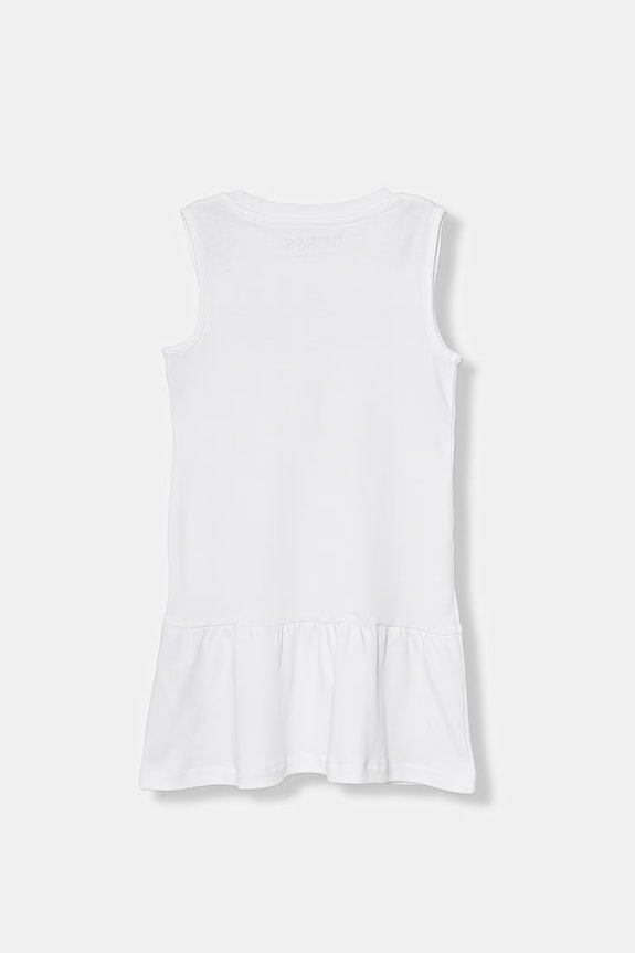 Guess φόρεμα βαμβακερό K4RK23.KA6W4.PPY2.M λευκό SS26