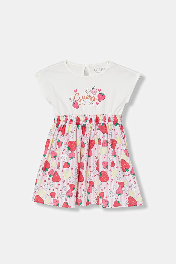 Guess sukienka dziecięca z elastanem różowy K6GK05.K6YW0.PPY2.M