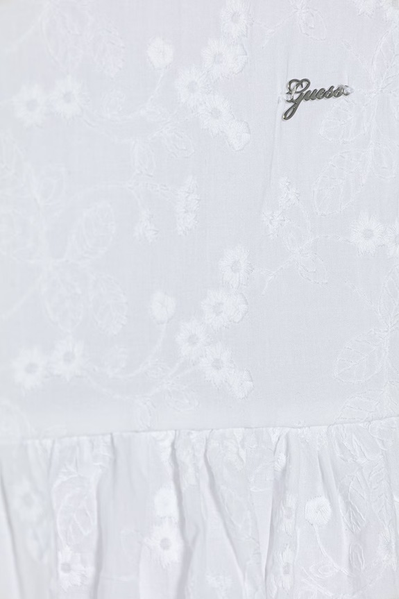 Dievča Guess šaty bavlnené K6GK09.WH710.PPY2.M biela