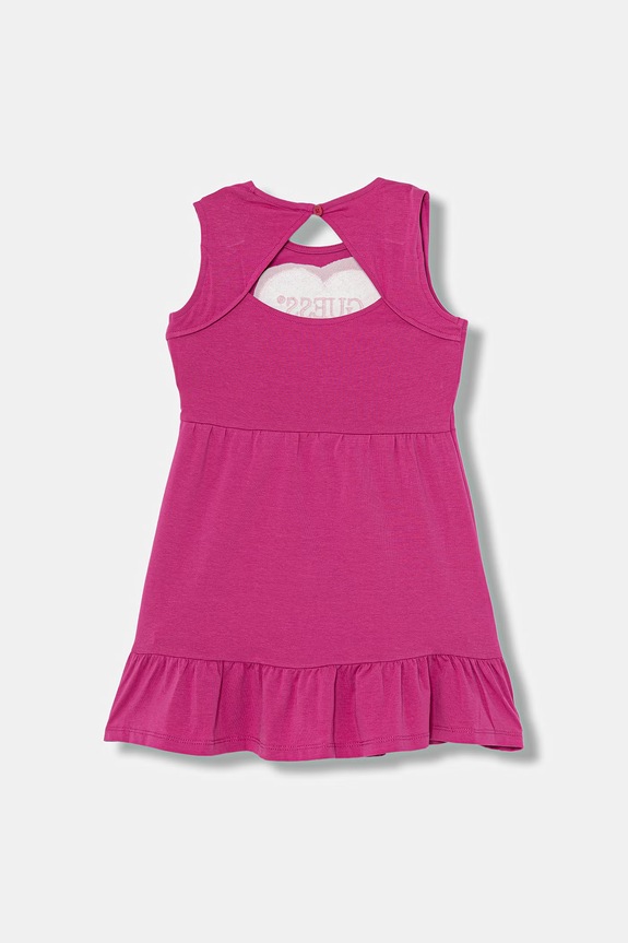 Guess rochie bumbac cu elastan K6GK12.K6YW4.PPY2.M roz SS26