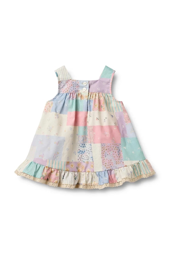 Wheat rochie din bumbac pentru bebeluși 5225.261.GOTS multicolor SS26