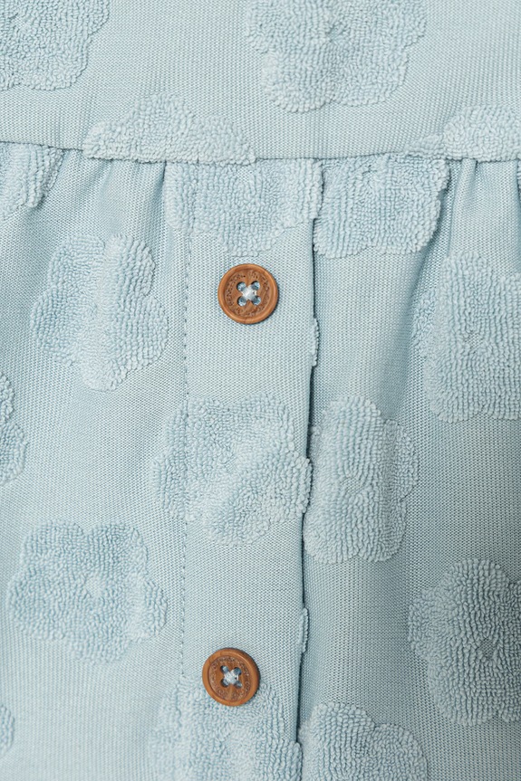 Fete United Colors of Benetton rochie evazată cu bumbac 3VWSAV00Q.W.Stagionale albastru