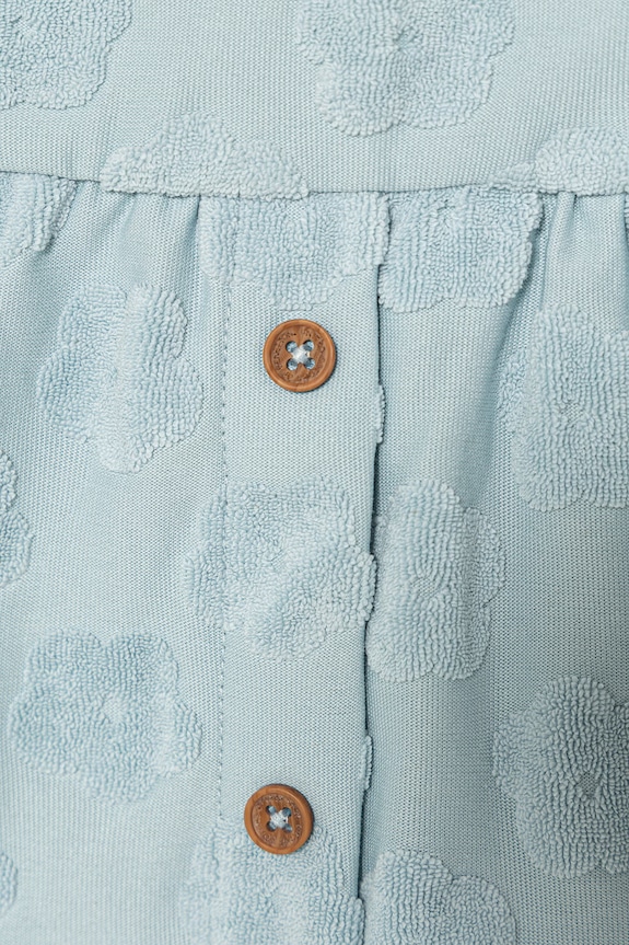 Fete United Colors of Benetton rochie evazată cu bumbac 3VWSAV00Q.W.Stagionale albastru