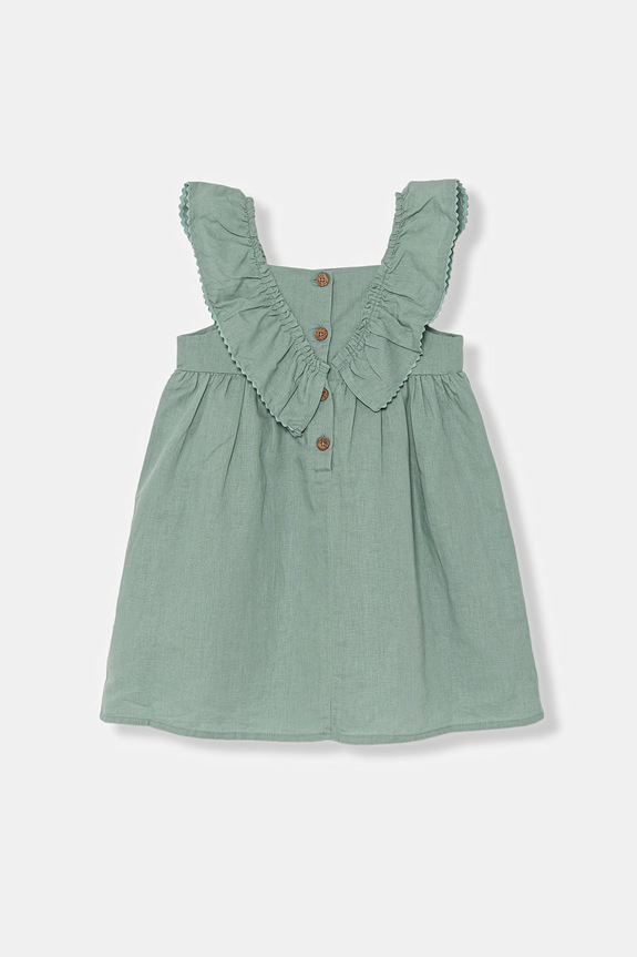 United Colors of Benetton rochie de vară cu in turcoaz 43WBGV02S.P.Stagionale