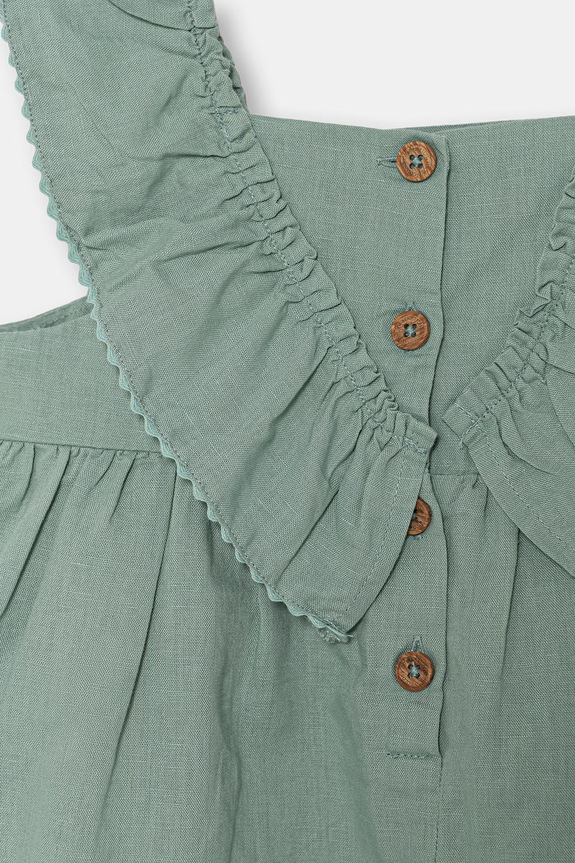 Fete United Colors of Benetton rochie de vară cu in 43WBGV02S.P.Stagionale turcoaz