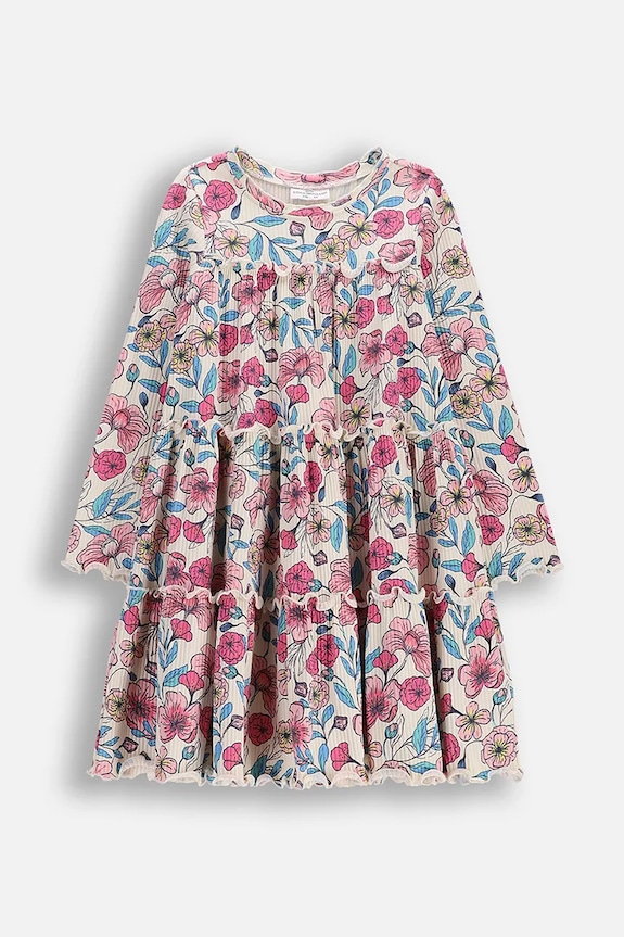 Coccodrillo φόρεμα babydoll με βαμβάκι πολύχρωμο WC6129102FGK