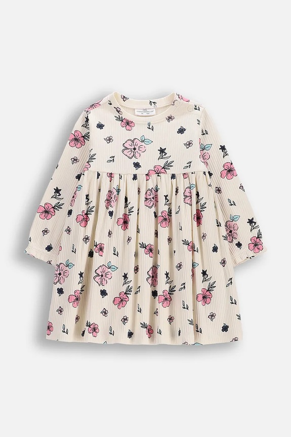 Coccodrillo sukienka babydoll z bawełny beżowy WC6129102FGN