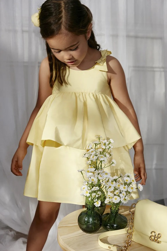 Abel&Lula sukienka rozkloszowana żółty 5041.5.Mini.PPY2