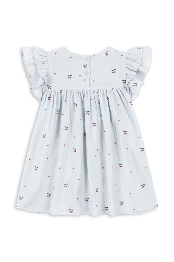 Dievča Konges Sløjd šaty bavlnené COCO DRESS GOTS KS105322.PPY2 modrá