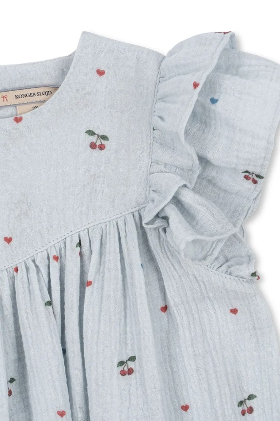Konges Sløjd šaty bavlnené COCO DRESS GOTS KS105322.PPY2 modrá