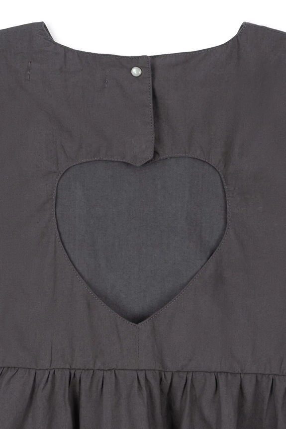 Konges Sløjd sukienka bawełniana HEARLY DRESS GOTS szary KS105411.PPY2