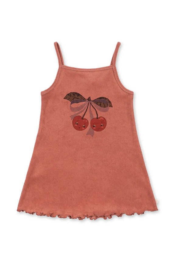Konges Sløjd sukienka bawełniana ITTY STRAP DRESS GOTS KS105427.PPY2 różowy SS26