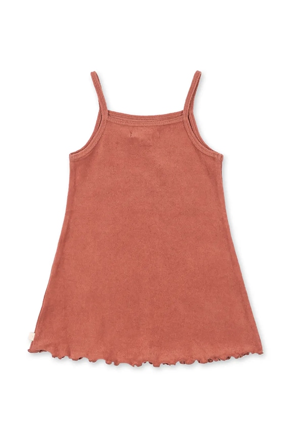 Dziewczynka Konges Sløjd sukienka bawełniana ITTY STRAP DRESS GOTS KS105427.PPY2 różowy