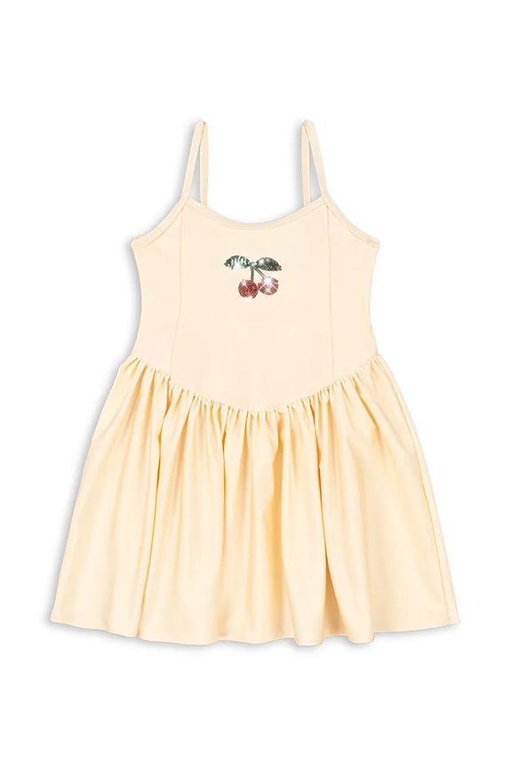 Konges Sløjd sukienka MARIN DRESS GRS beżowy KS105469.PPY2