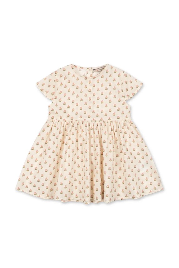 Konges Sløjd šaty bavlnené PACEY DRESS GOTS KS105510.PPY2 béžová SS26
