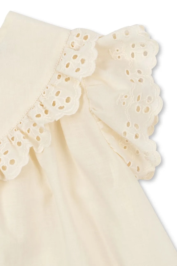Konges Sløjd šaty s rozšíreným strihom bavlnené POSEY DRESS KS105525.PPY2 béžová