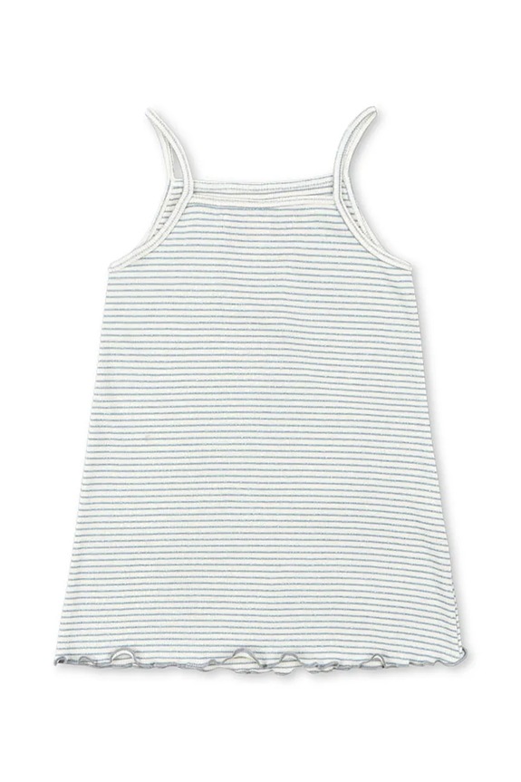 Dievča Konges Sløjd šaty s bavlnou ROLI STRAP DRESS OCS KS105532.PPY2 modrá