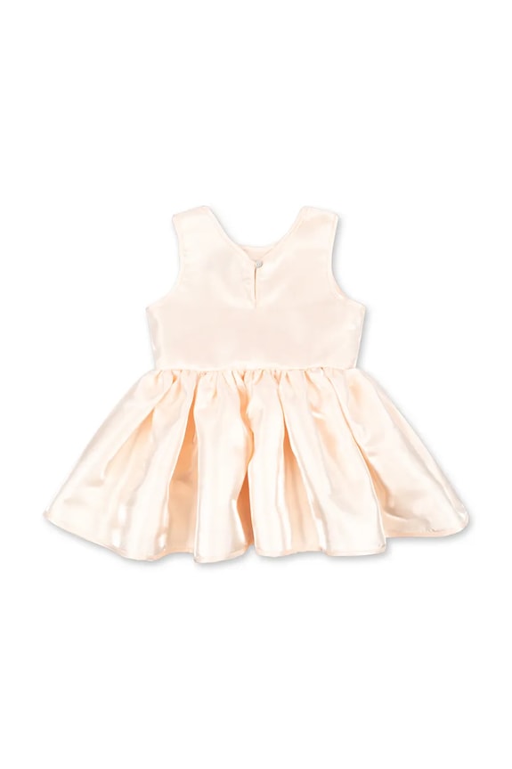 Dievča Konges Sløjd šaty s rozšíreným strihom BELLIS DRESS GRS KS105611.PPY2 béžová