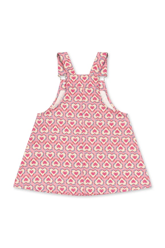 Konges Sløjd poletna obleka bombažna FRANKIE OVERALL DRESS GOTS KS103181.PPY2 roza SS26