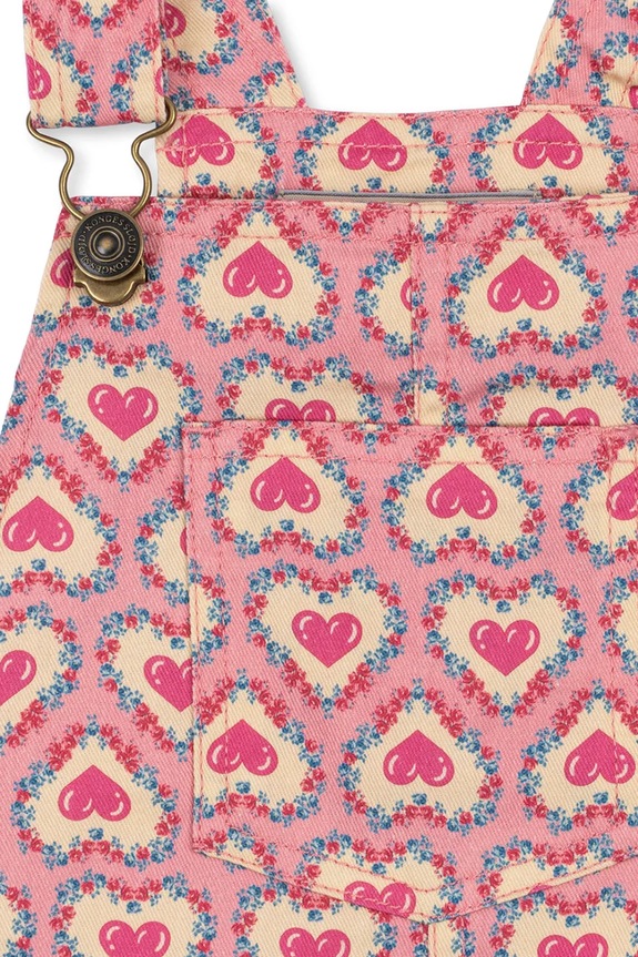 Deklice Konges Sløjd poletna obleka bombažna FRANKIE OVERALL DRESS GOTS KS103181.PPY2 roza