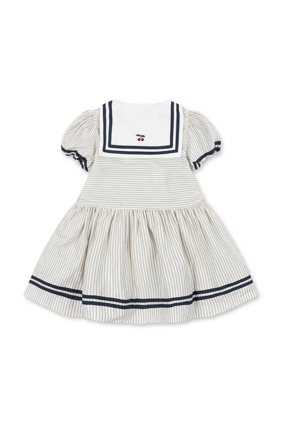 Κοριτσίστικα Konges Sløjd φόρεμα flared βαμβακερό ALLIE SAILOR DRESS GOTS KS105253.PPY2 λευκό